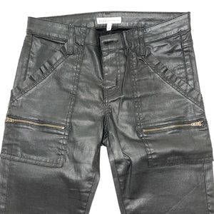 Joie Park Skinny B Black Coated Jeans